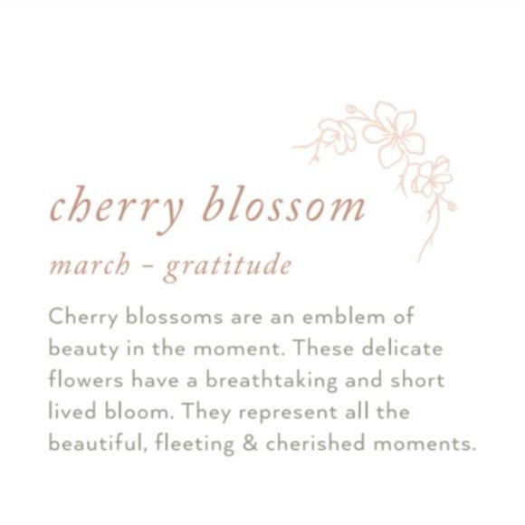 March Birth Flower Cherry Blossom Pendant Necklace - Picture 8 of 13